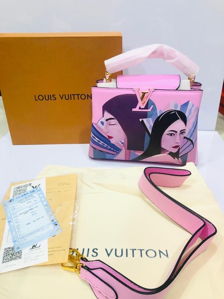 L UOL  Eiffel Tower Print premium quality Leather Samll Ladies Bag 94740