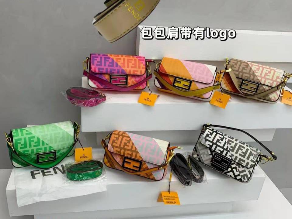 NEF Multi Colour Midi Baguette Chain Medium Shoulder Bag Ladies Bag 10289