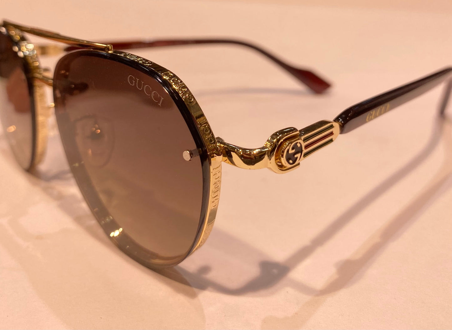 CUG Golden Brown Frame Brown Shade Premium Quality Sunglass 2A797 56 16-141
