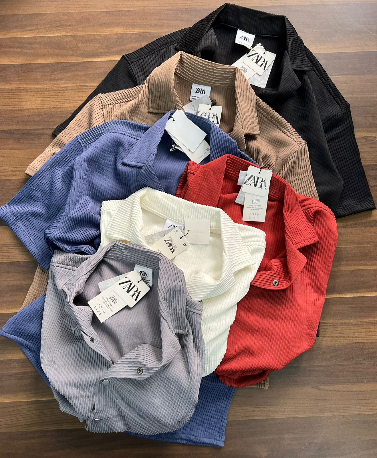 ZR Black Colour Cotrise Fabric Half Sleeve Premium Quality Shirt 66104