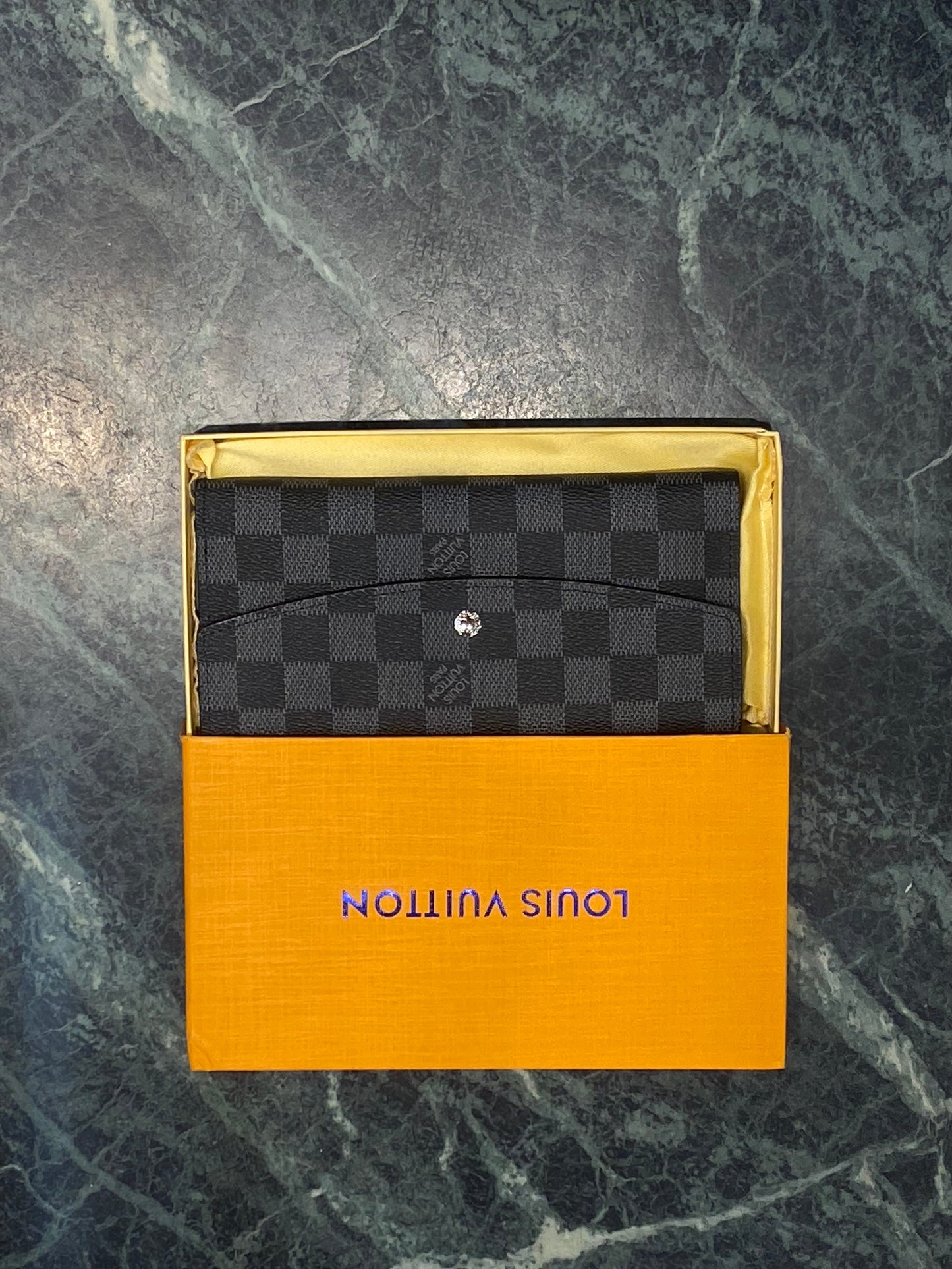 Uol Black Colour Check Print Ladies Clutch Zipper 600179