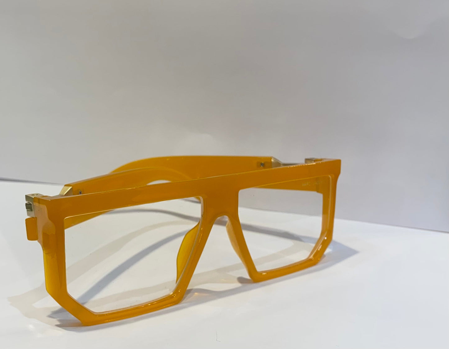 RAM Orange Frame Transparent Shade Unisex Sunglasses