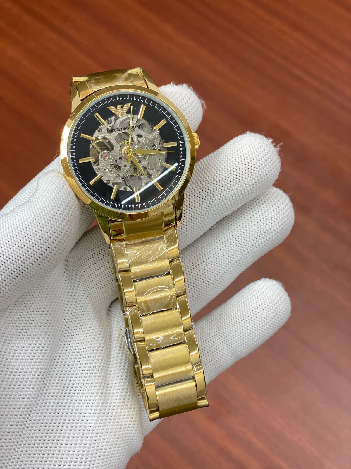Mra Gold Chain Black Silver Dial Automatic Men Watch 987769