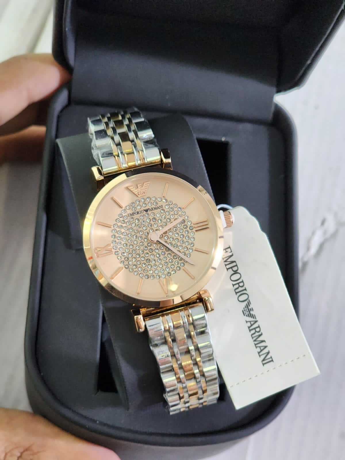 Mra Silver Copper Chain Orange Dial Ladies Watch 401811