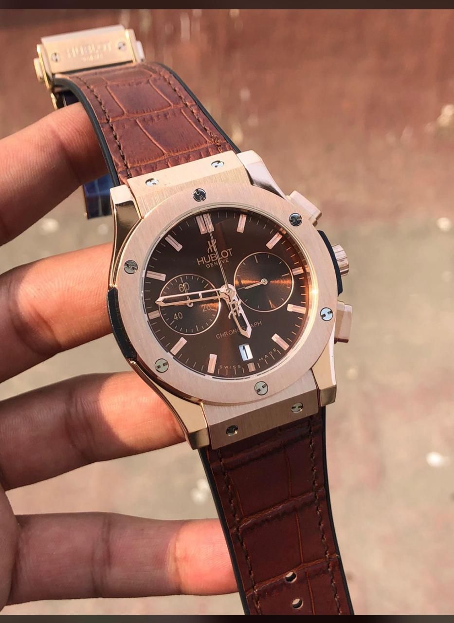 But Brown Strap Brown Dial Men Watch 901737
