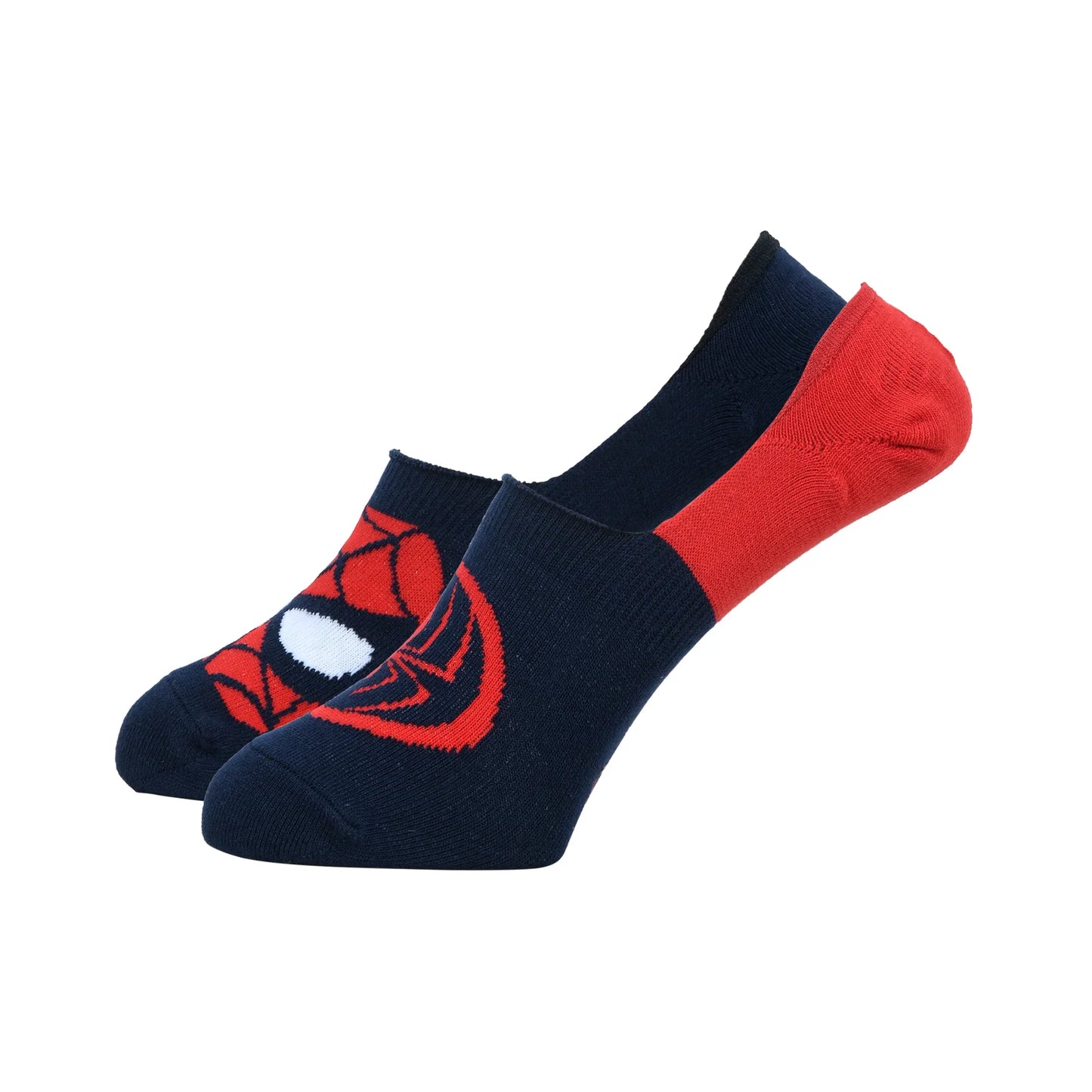 BALENZIA X MARVEL THE AMAZING SPIDER-MAN LOAFER/INVISIBLE SOCKS FOR MEN (PACK OF 2 PAIRS/1U)(FREE SIZE) RED,BL