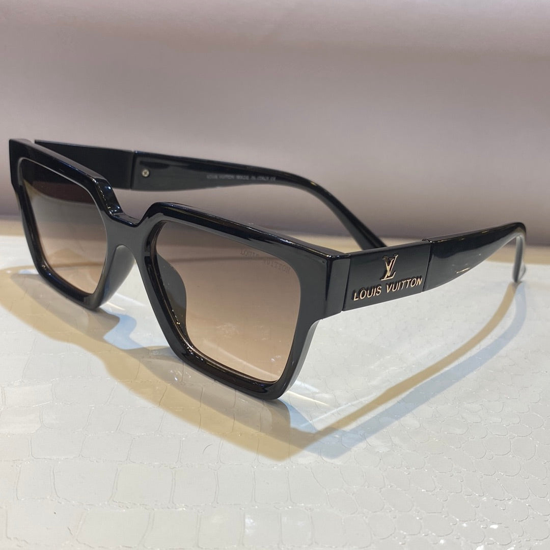 Uol Black Frame Trancy Brown Unisex Sunglasses 6219 55 18-143 C3