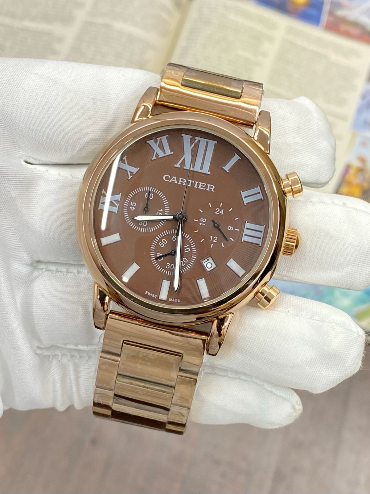 Rac Copper Chain Brown Dial Men Watch 901811