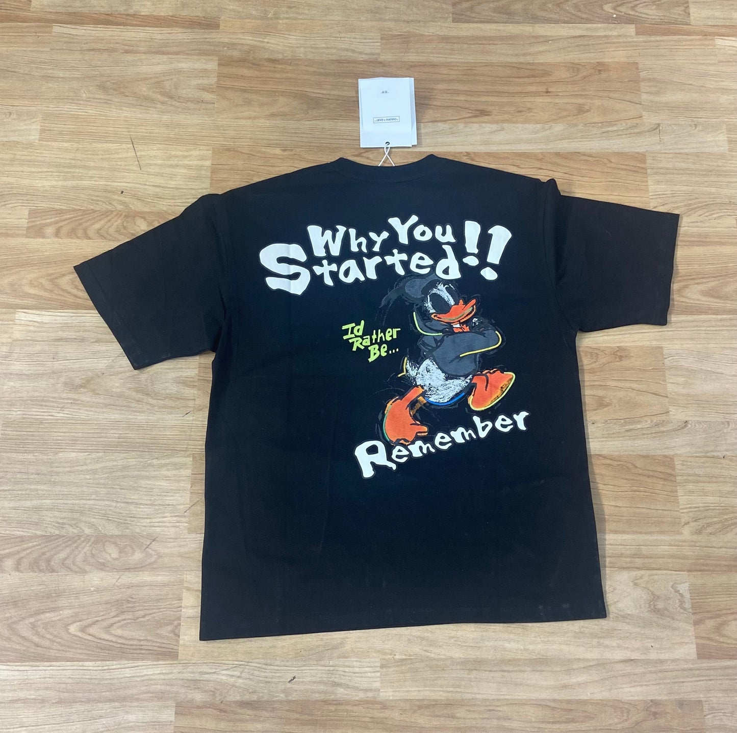 WEAR Black Colour With Back Print Premium Oversized Tshirt 88623