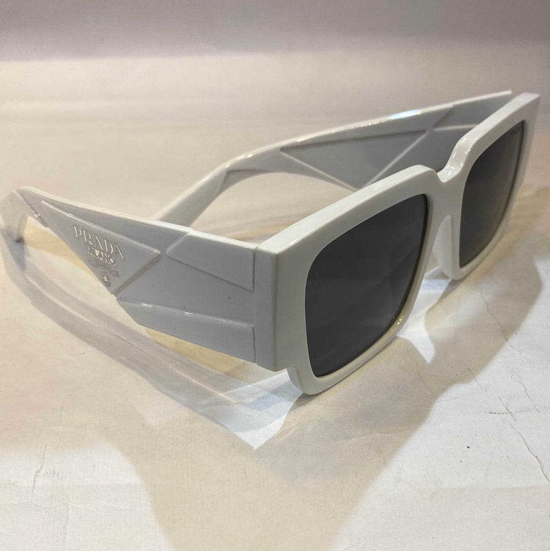ARP White Frame Black Shade Unisex Sunglass