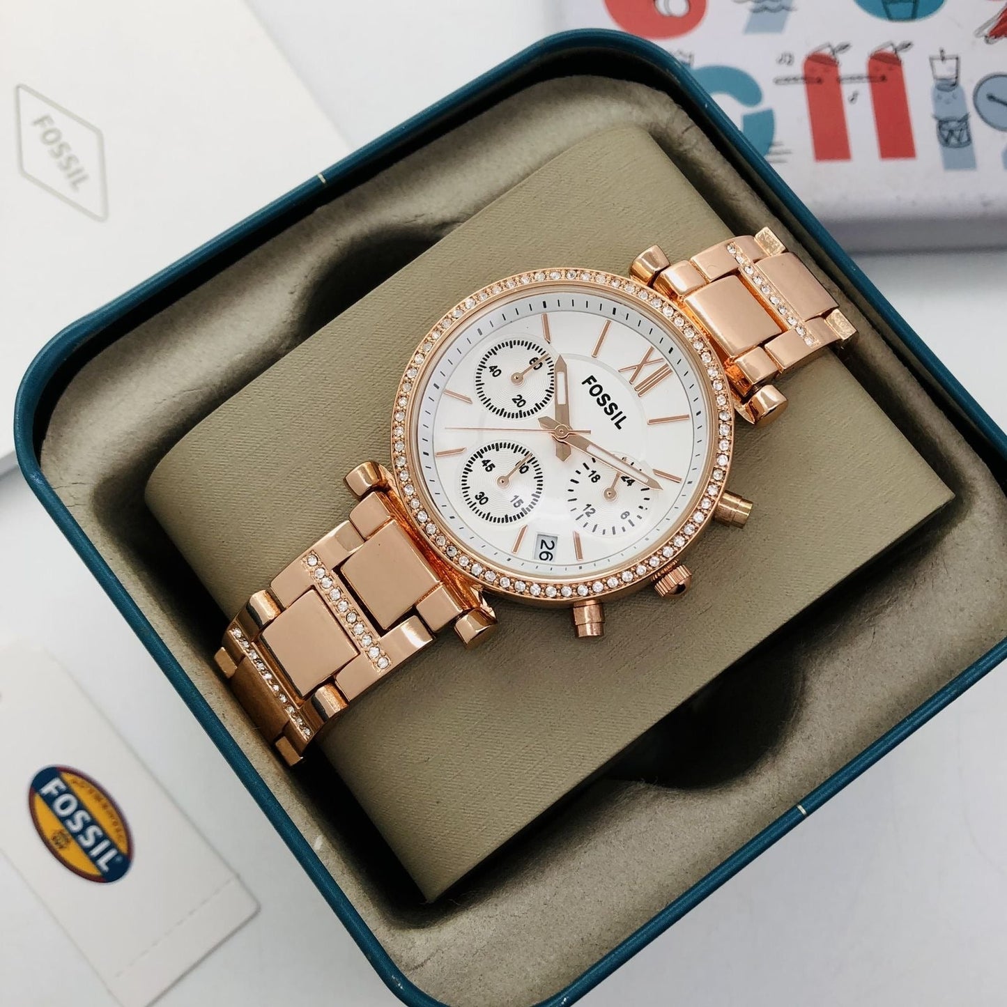 Sof Copper Chain White Dial Ladies Watch 901717