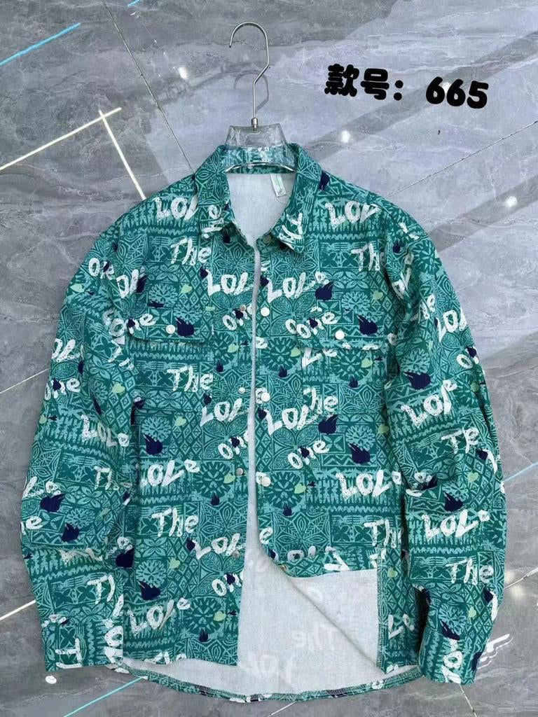 Unique Design x Original new Teal colour Texted Print 665