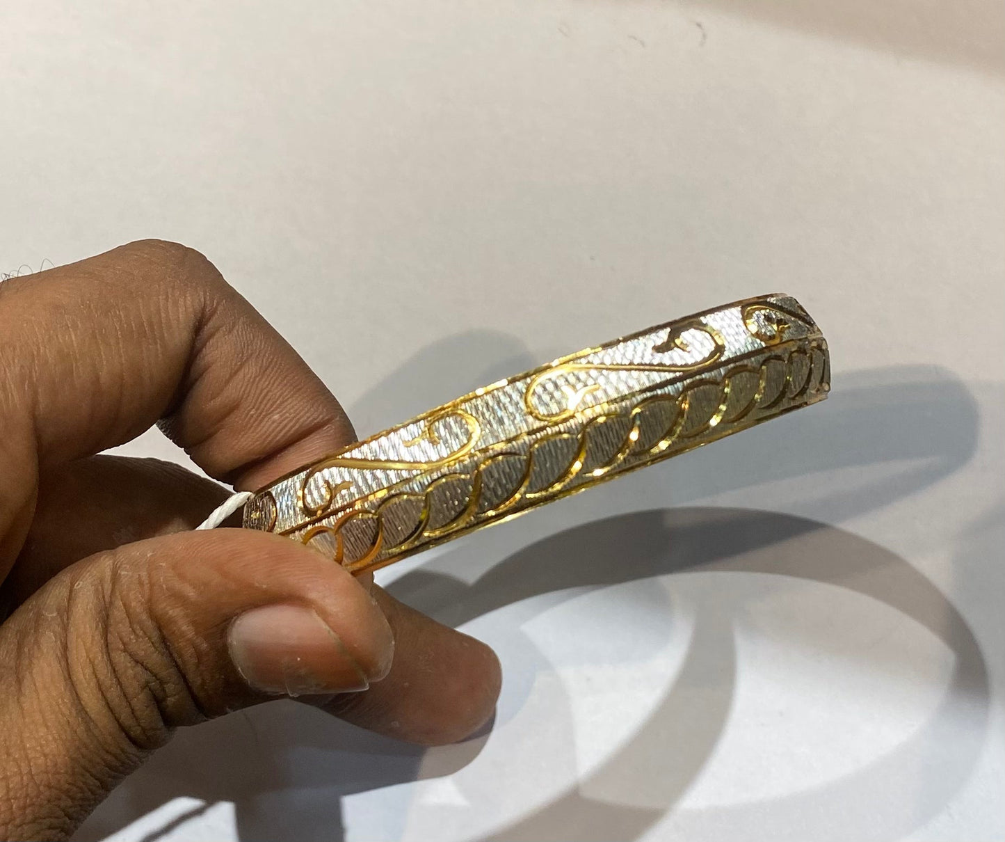 Gold Sliver Colour Premium Quality Unisex Kada Size 16 54307