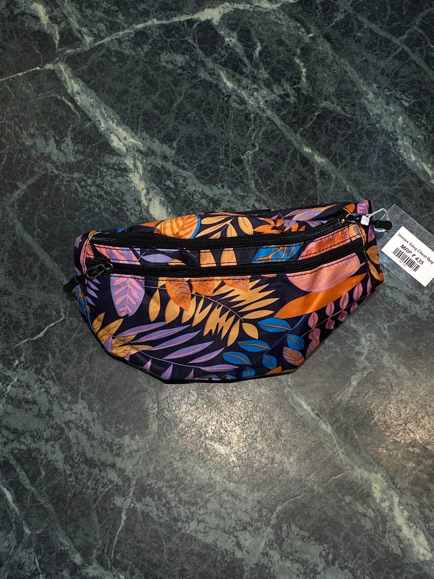 Purple colour multy print Unisex Sling Chest Bag 987067