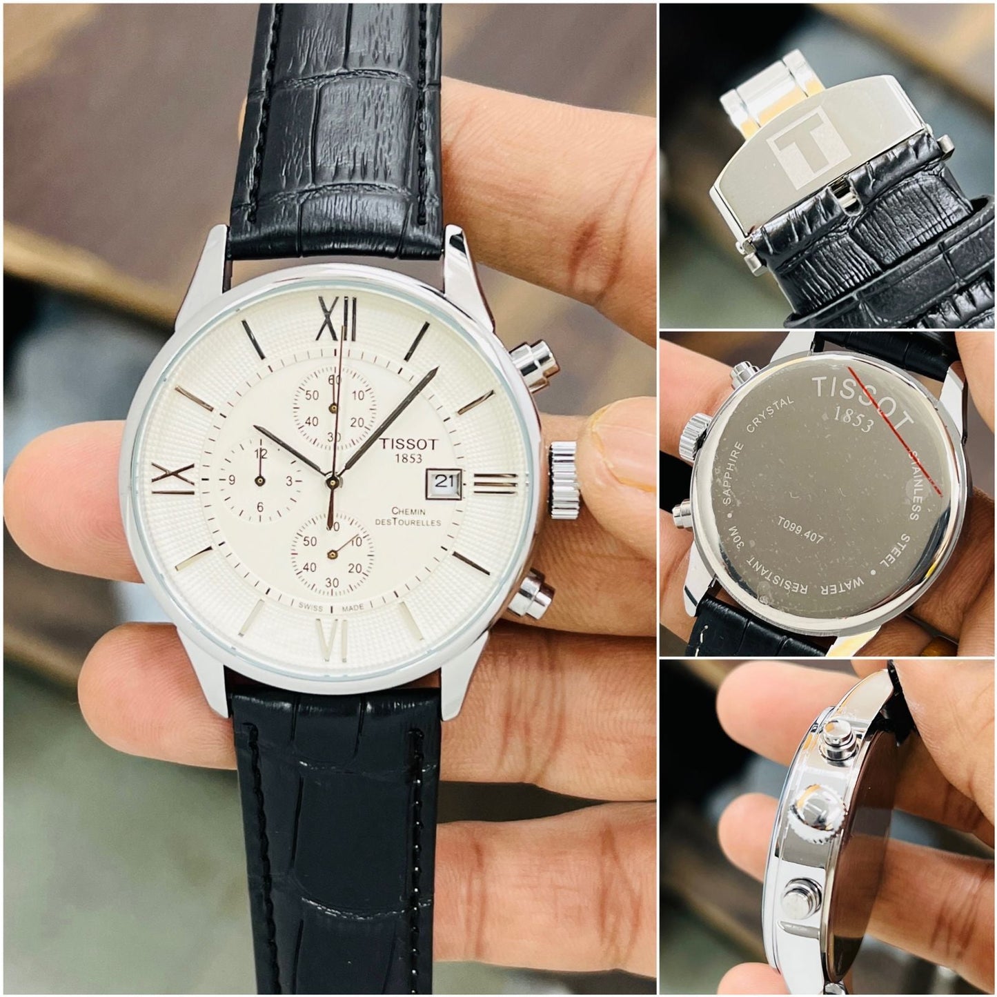 Sit Black Strap White Dial Men Watch 901353