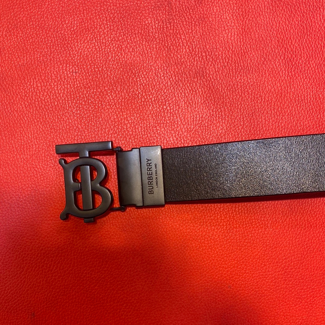 RUB BUR Black Buckle Black Brown Double Side Strap Colour Unisex Belt 987497