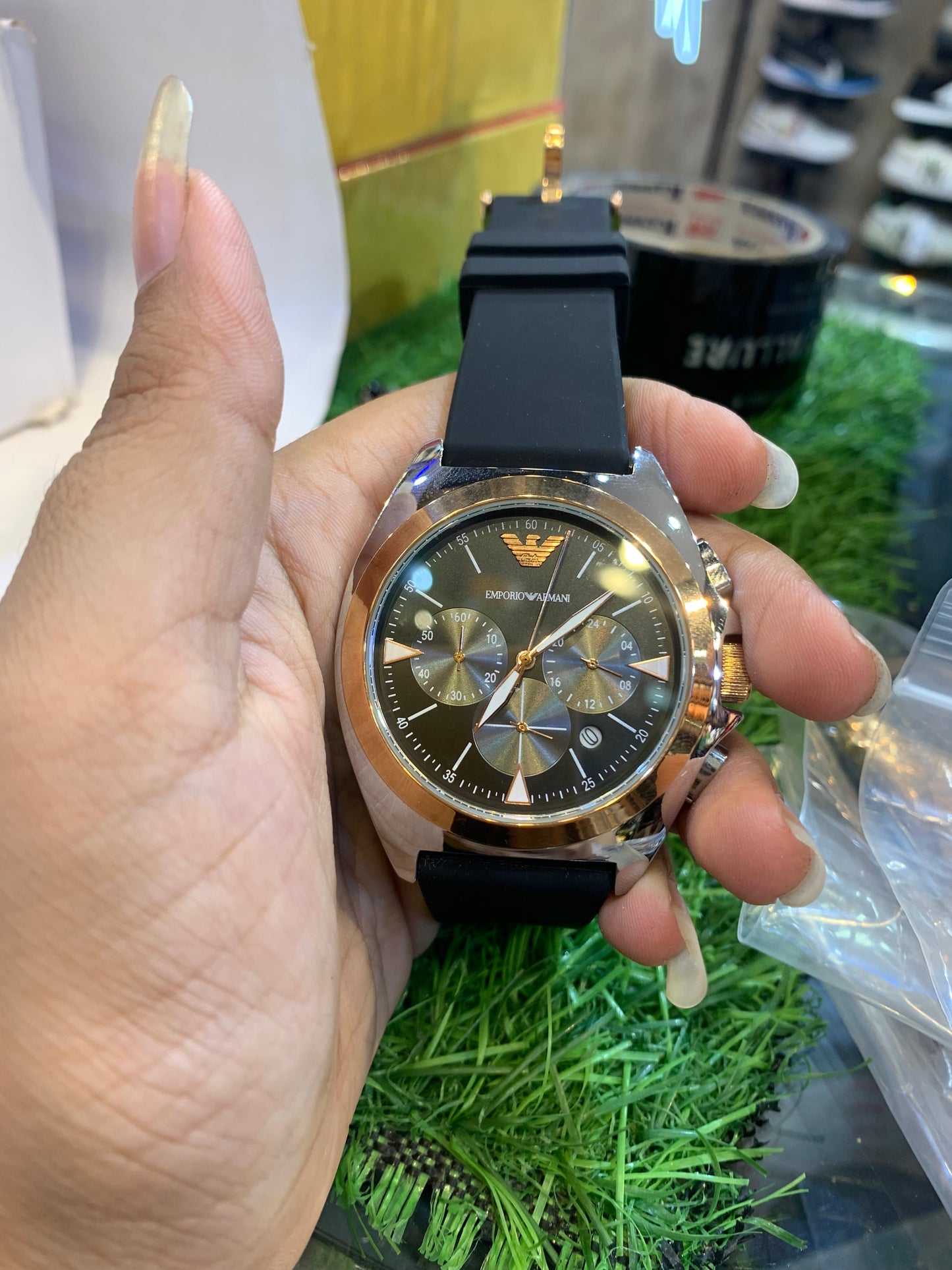 Mra Black Strap Copper Ring Black Dial Men Watch 901421