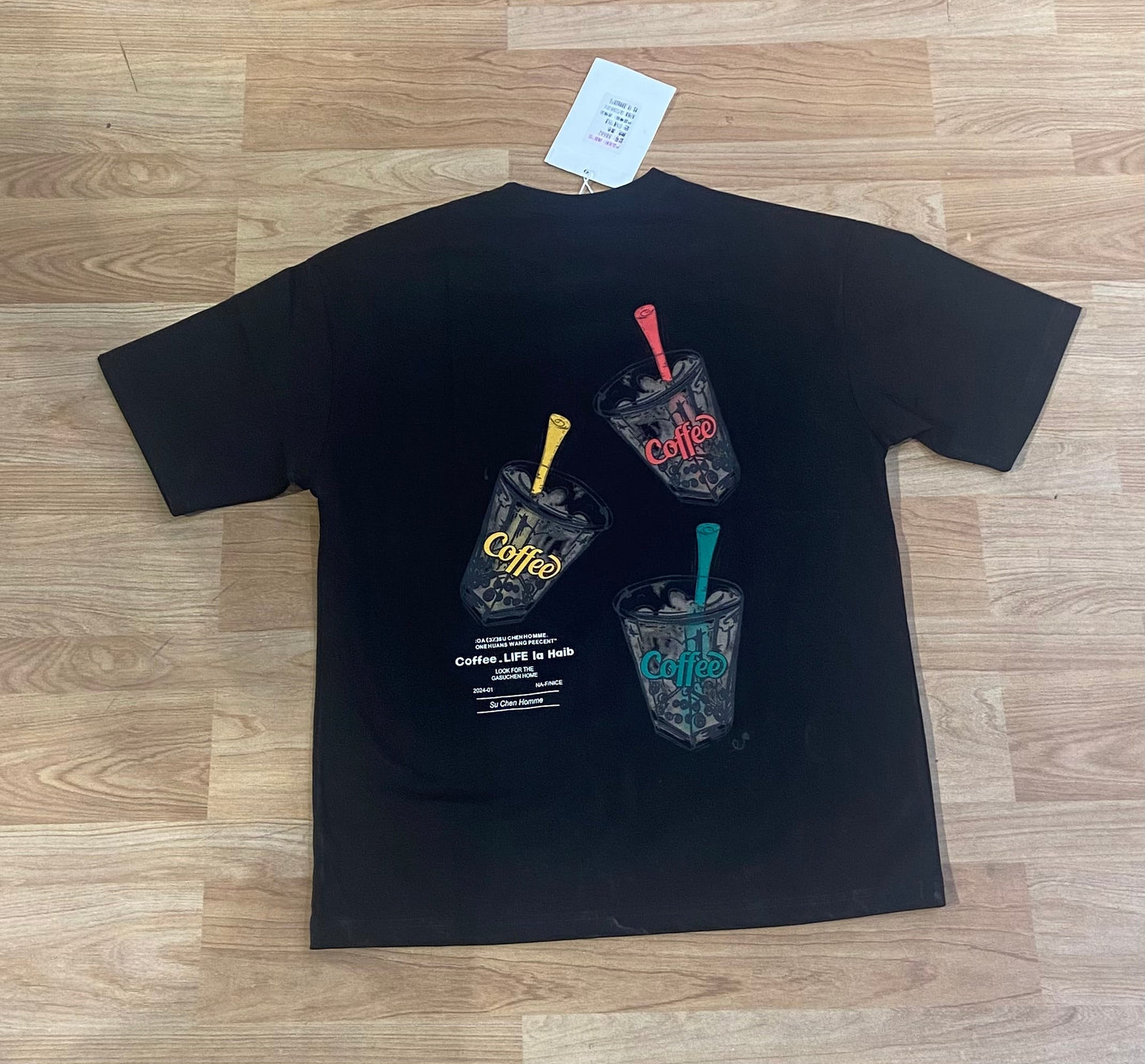 WEAR Black Colour With Back Print Premium Oversized Tshirt 88682