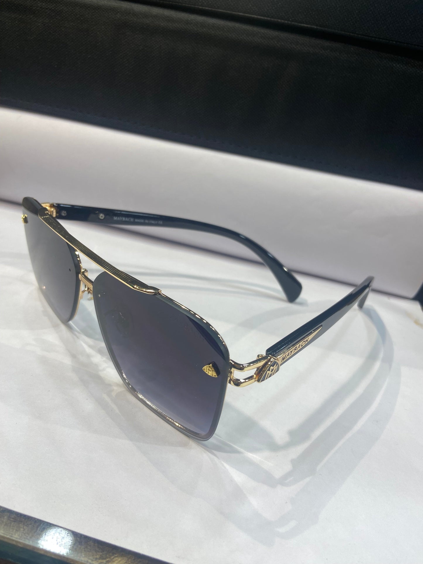 Yam Golden Frame Black Shade Unisex sunglasses 22384 60 15 145