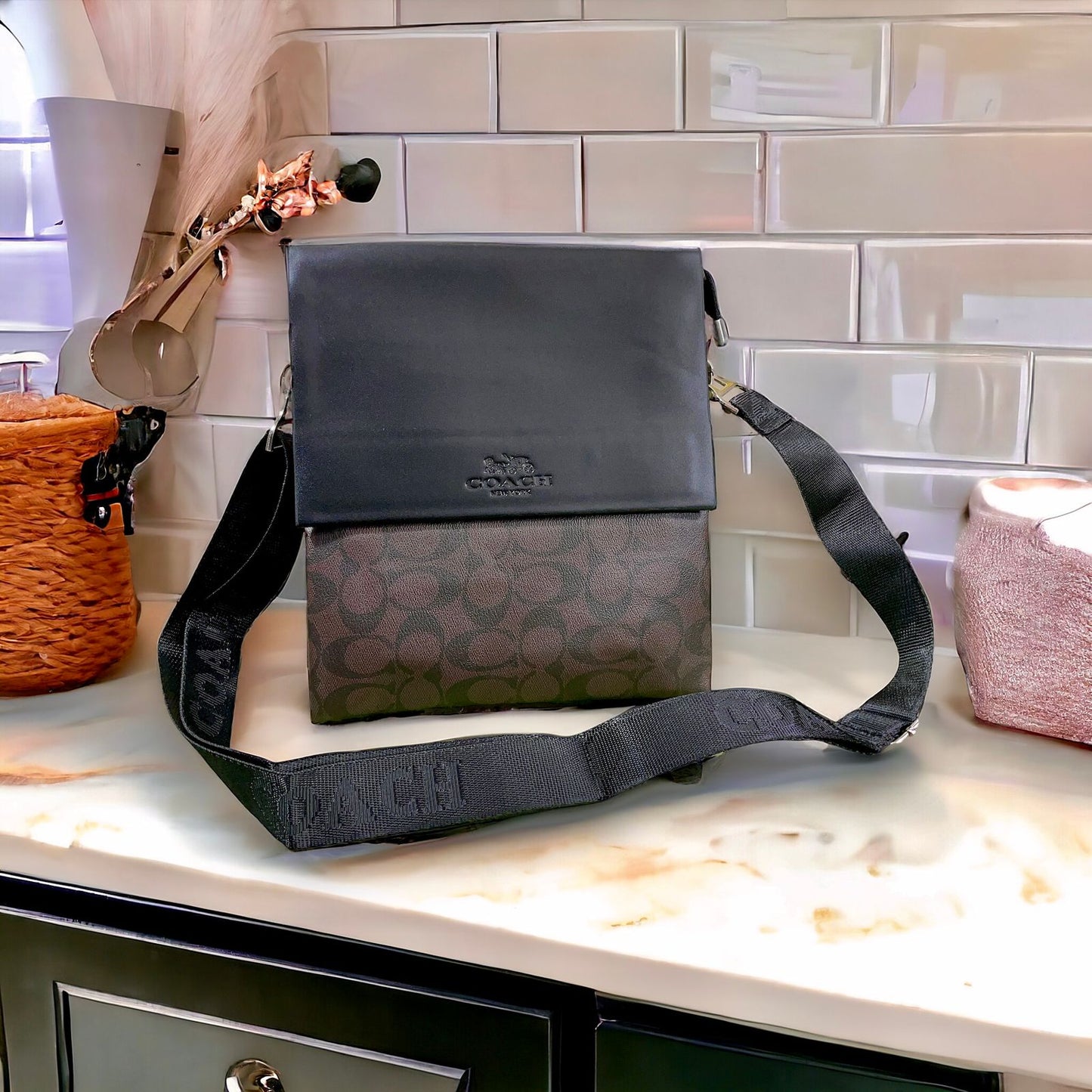AOC Black Brown Colour Side Bag 16812