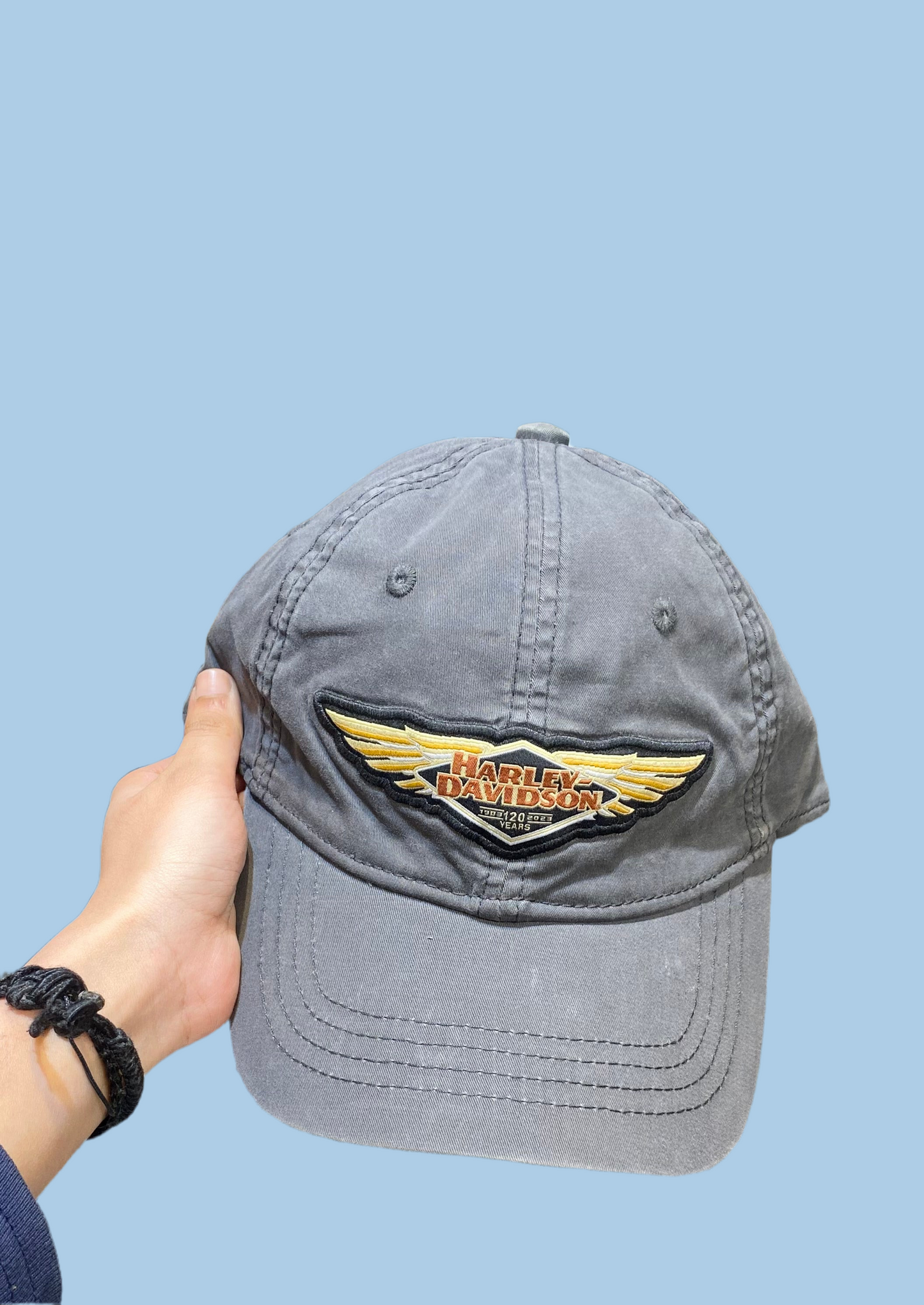 RAH Grey Black Cap Brand Embroidery Imported 987363