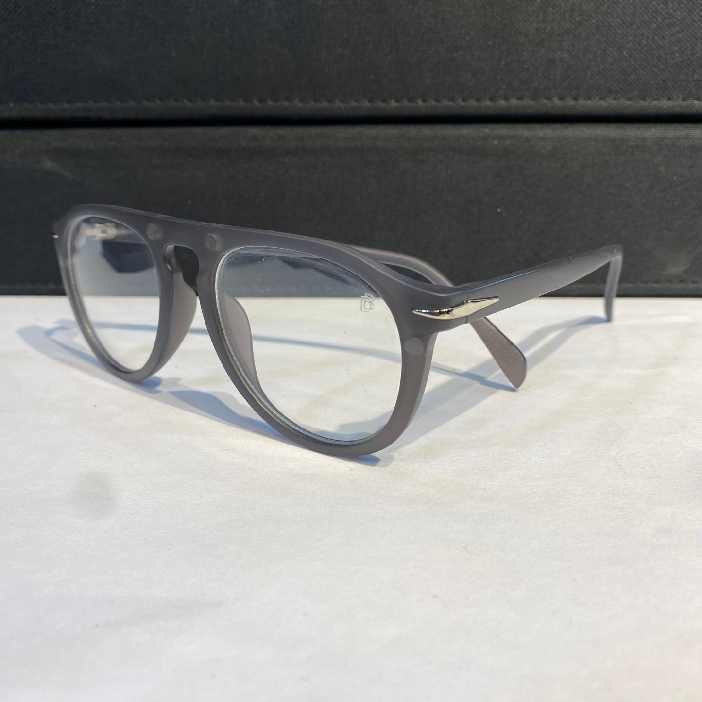 Vad Grey Matte Frame Transparent Shade Unisex Sunglass DB7089 56 17 141