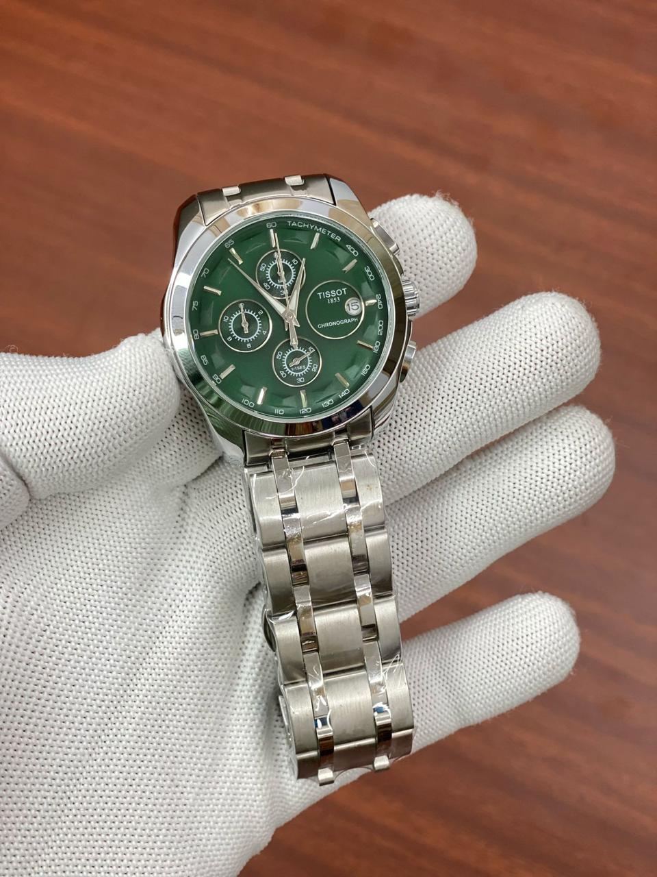 Sit Silver Chain Green Dial Men Watch 880026