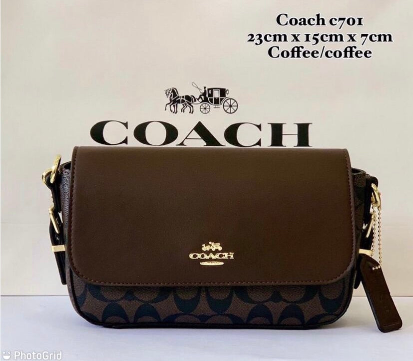 AOC Brown Colour Cc Print Ladies Sling Bag 999902