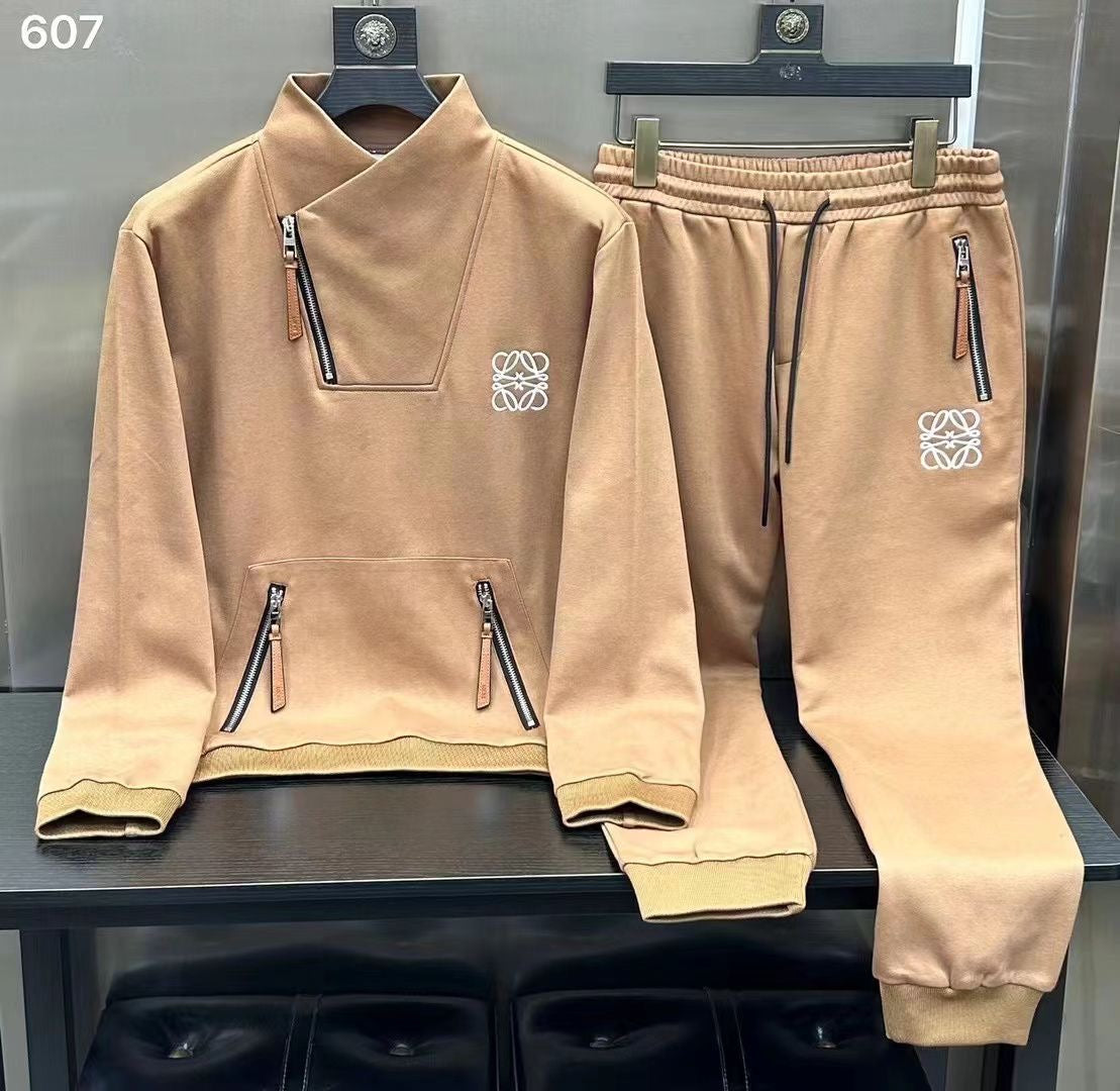 EOL LOW Brown Colour With With LOE Embroidery Cotrise Tracksuit 200784