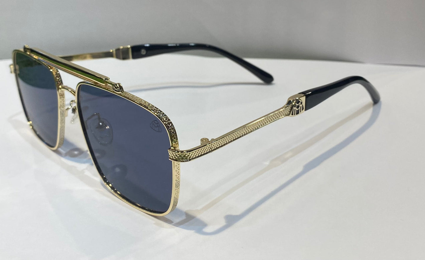 YAM Gold Frame Grey Shade Unisex Sunglasses 2A740 58 17 140