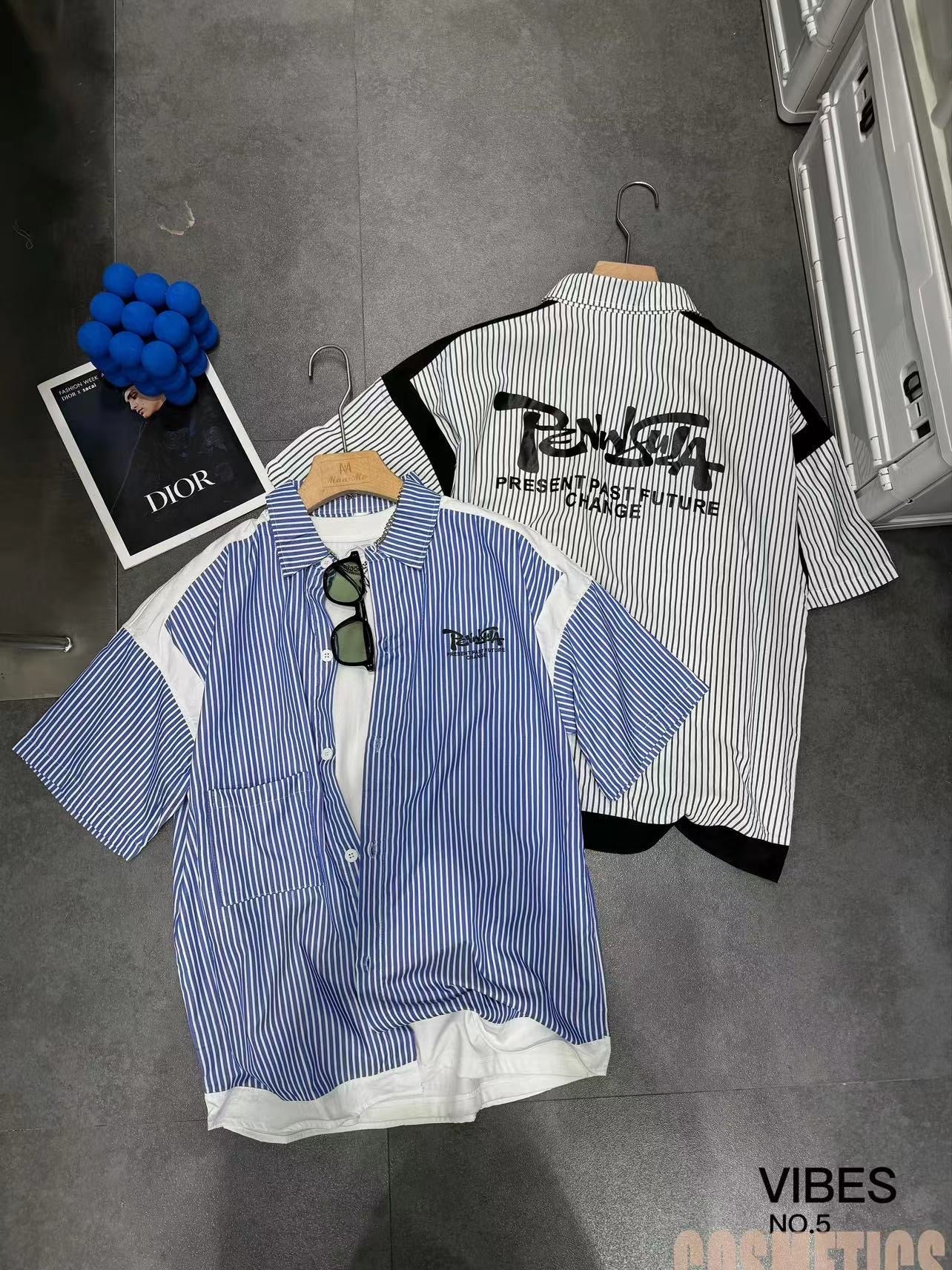 Penwsuia White Colour With Back Print Line Design Premium Quality Oversized Shirt C647