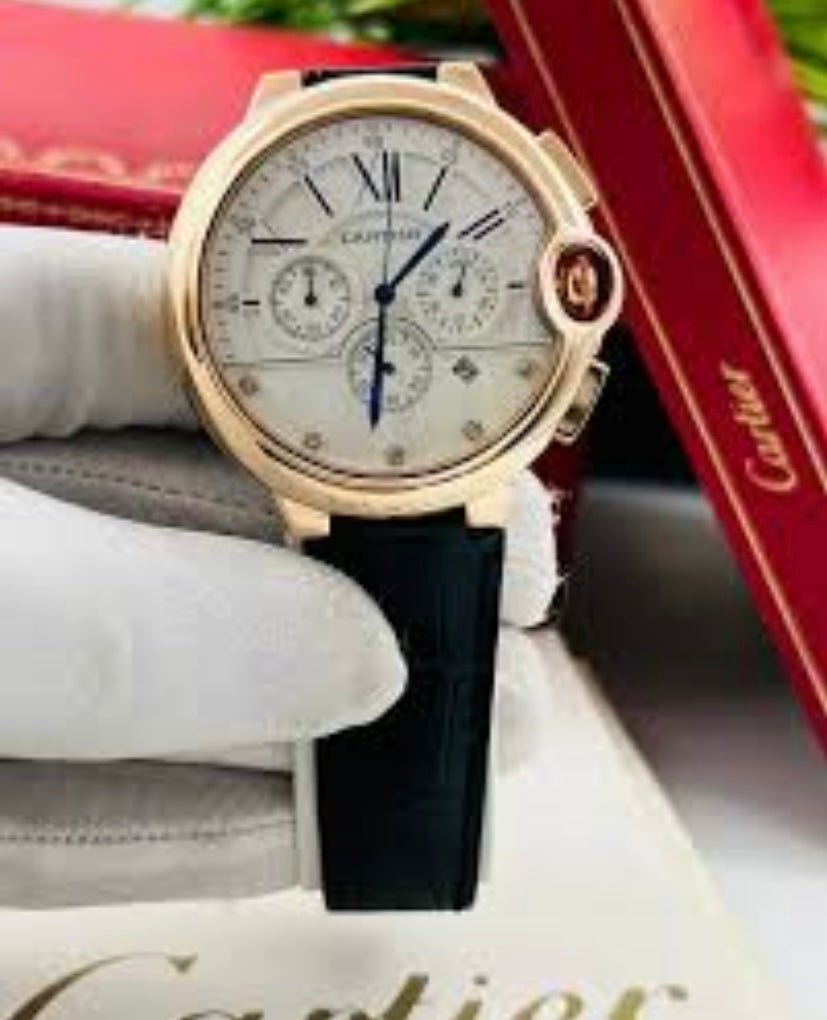 Rac Black Leather Strap White Dail Men Watch 880029
