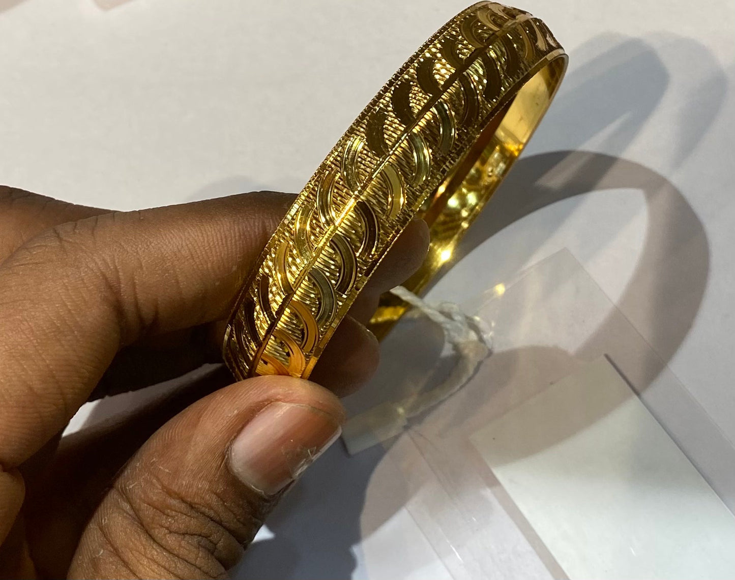 Gold Colour Premium Quality Unisex Kada 54302