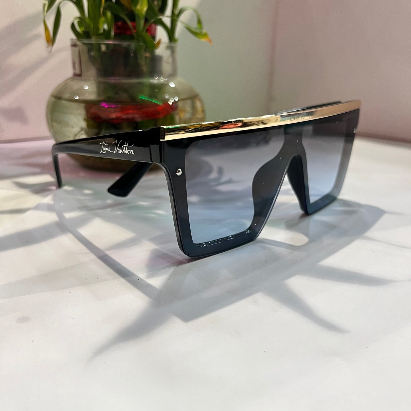 Uol Black Frame Black Shade Heavy Quality Sunglass 210205519139