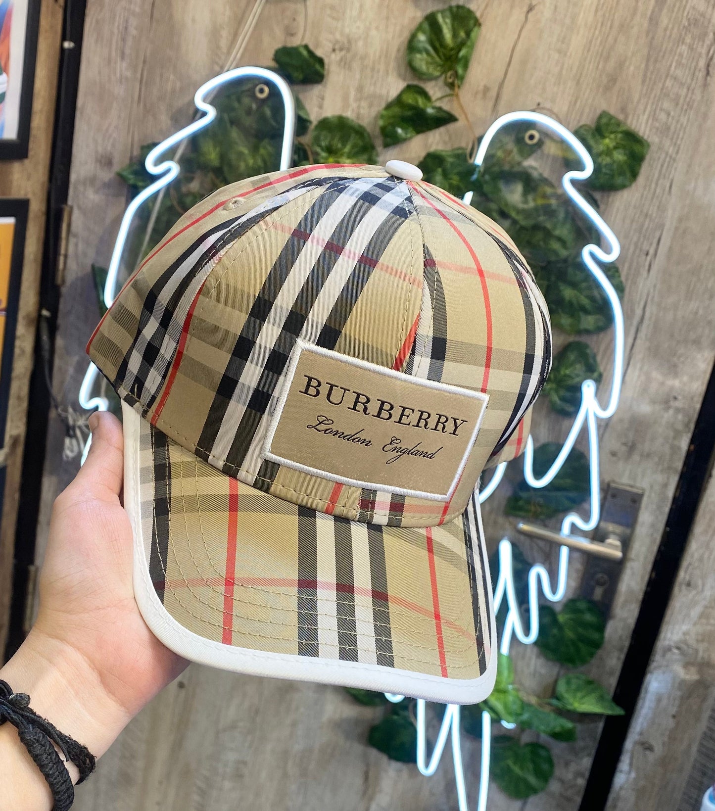 RUB Check Print Cap RUB Embroidery 987352