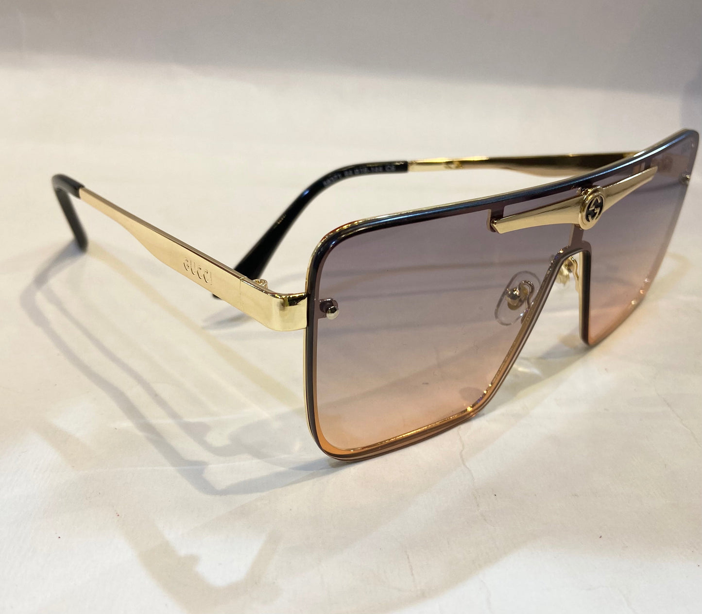 CUG Golden Frame Orange Black Shade Sunglass 58371 64 16-144 C6
