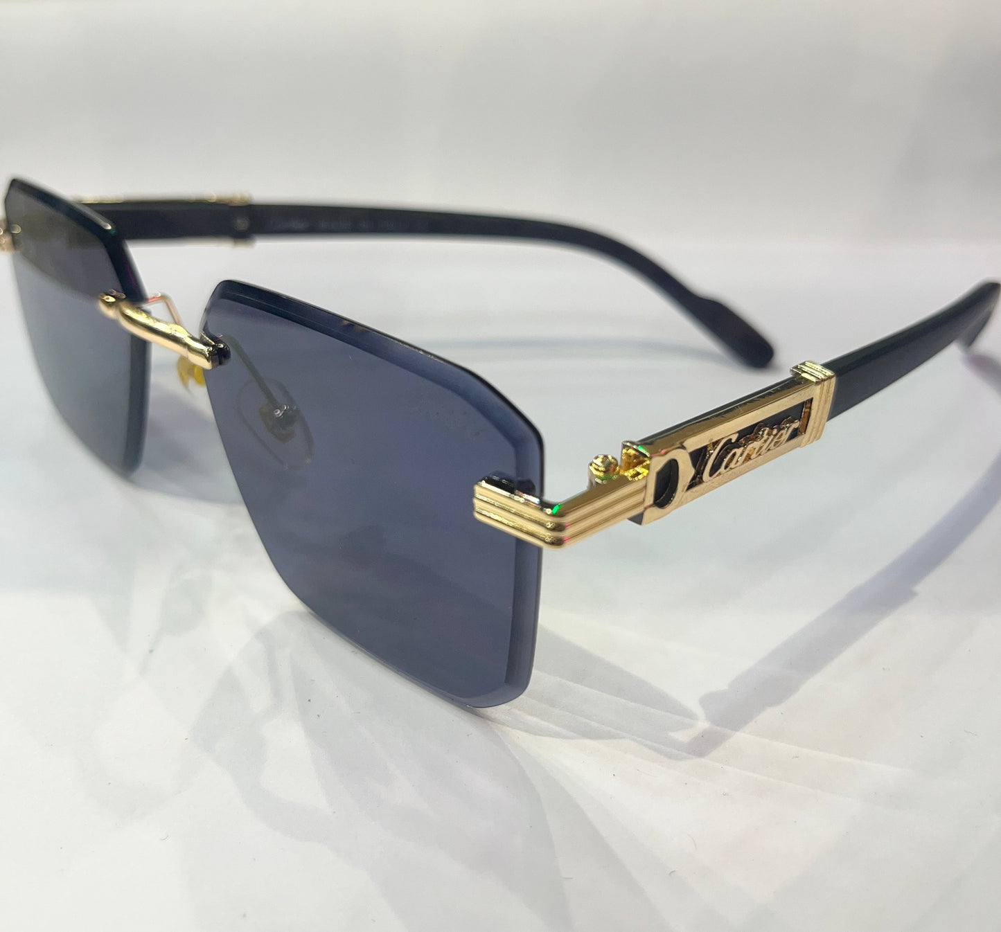 RAC Frameless Black Stick Black Shade Premium Quality Sunglass OW3101 60 17 - 140