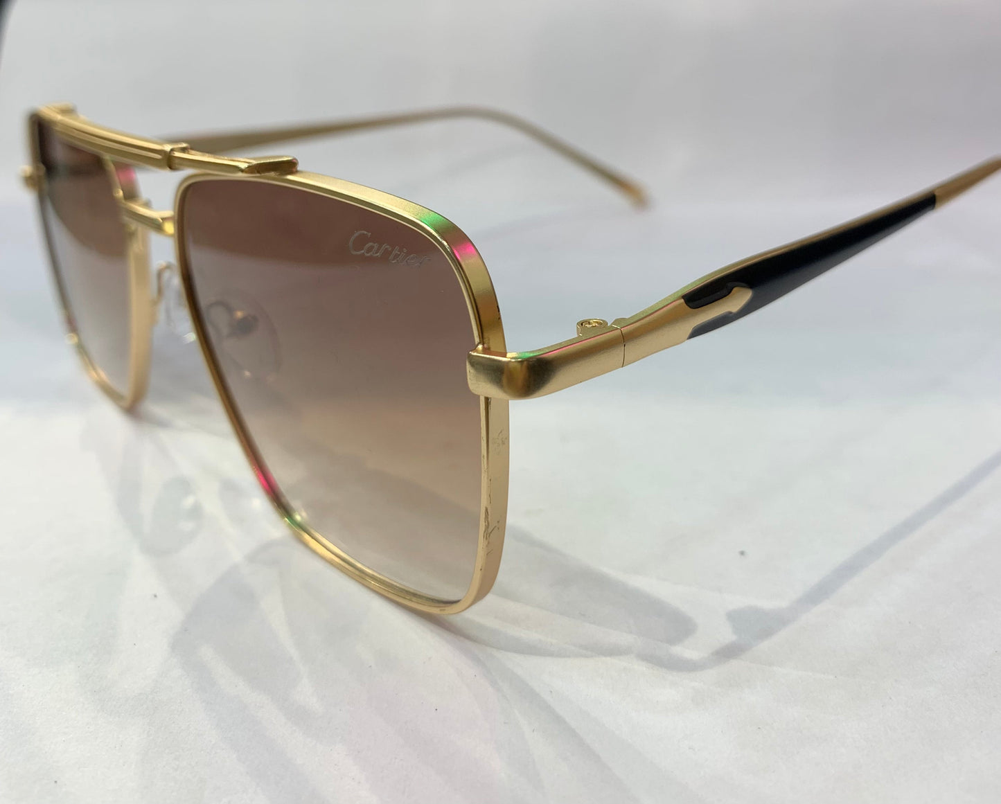 RAC Golden Frame Brown Shade Premium Quality Sunglasses SUN033