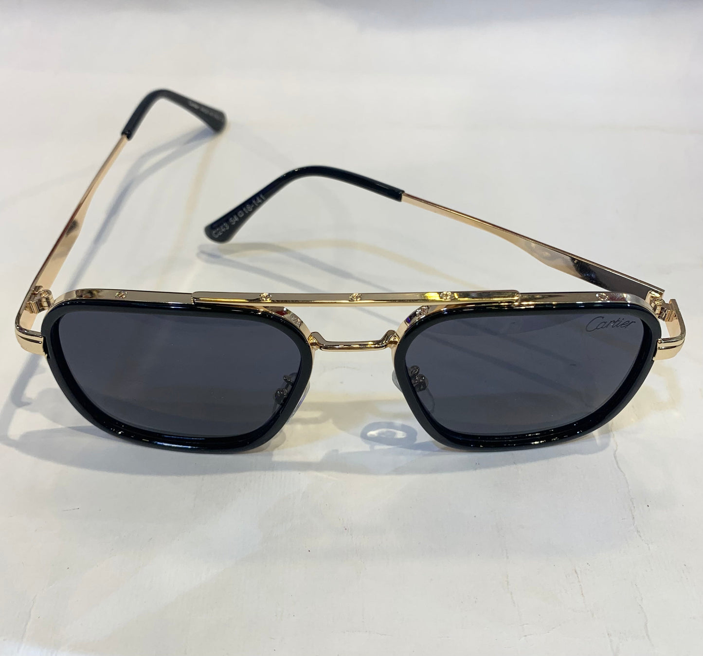 RAC Black golden Frame Black Shade sunglasses C243 54 18-141