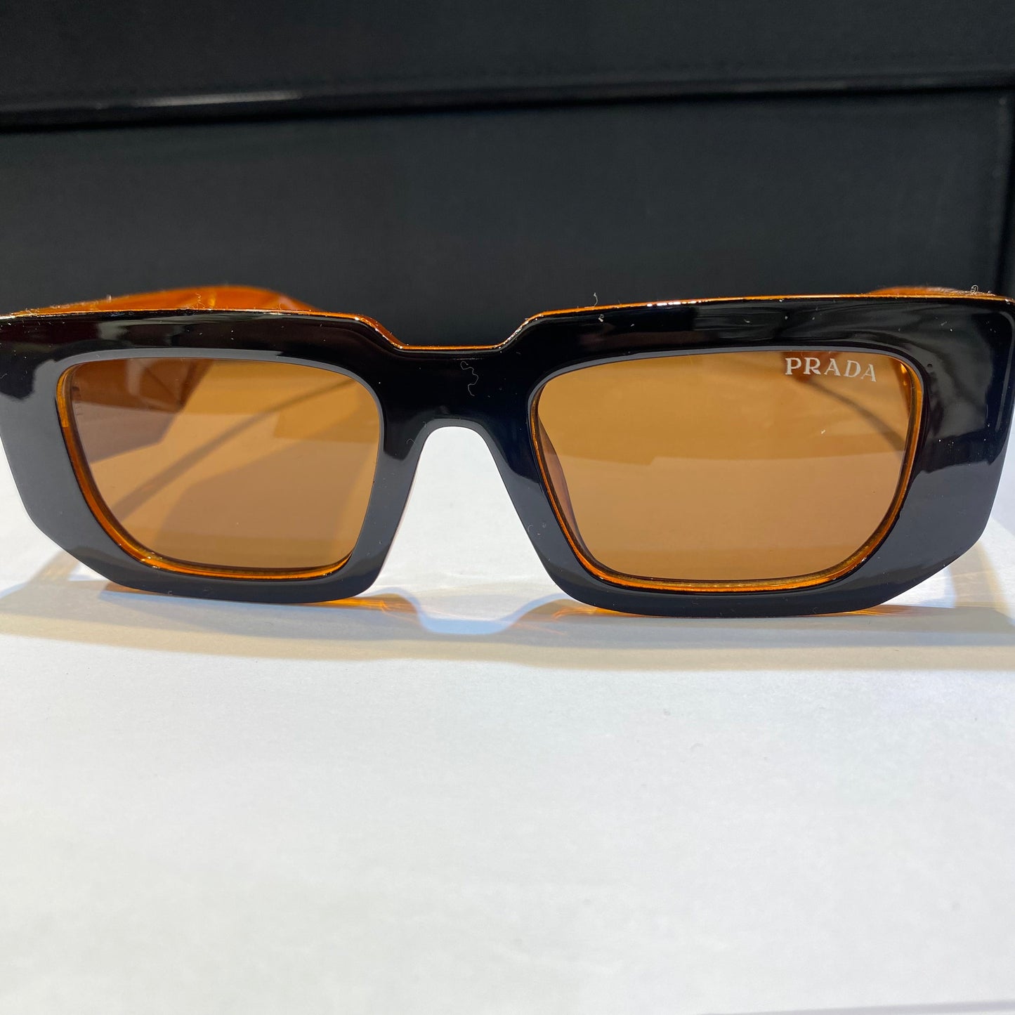 Arp Black Orange Frame Brown Shade Unisex Sunglass 98045 52 17 142