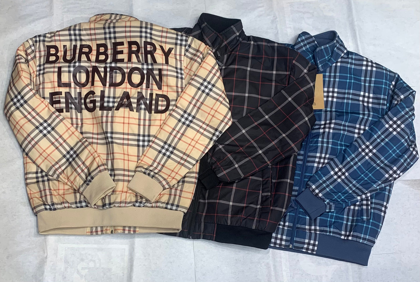 RUB Cream Colour With Rub Check Print Premium Quality Puffer Jacket 93305