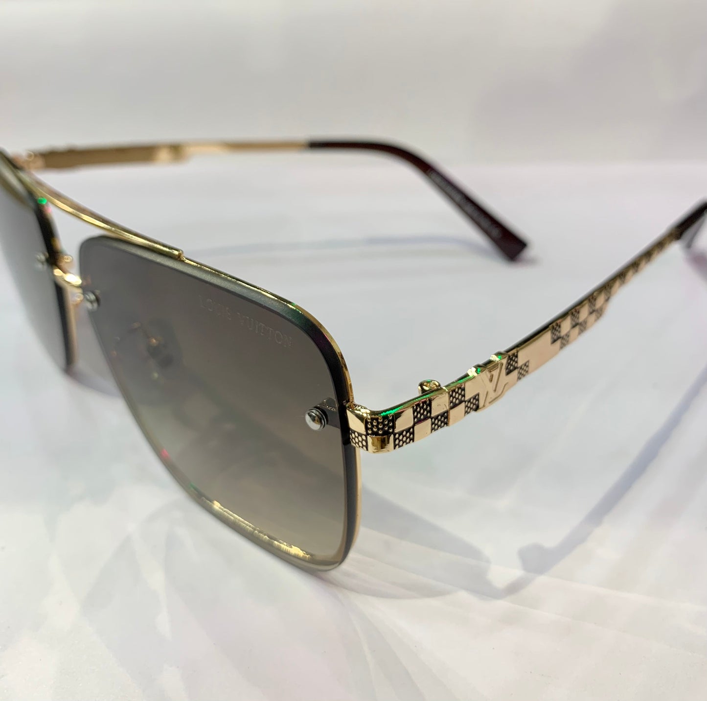 UOL Golden Frame Brown Shade Premium Quality Sunglasses Z1408 59 14 142