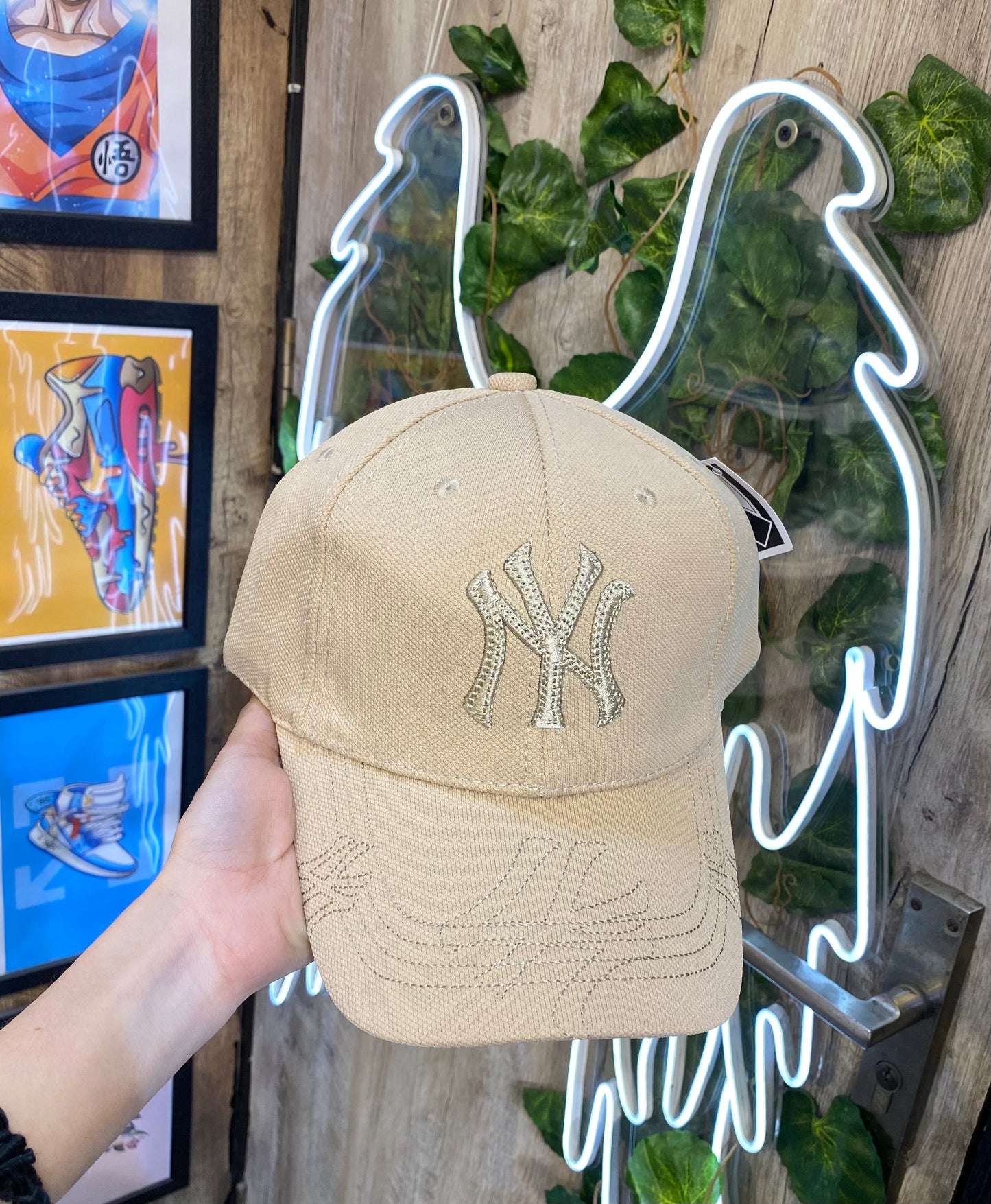 YN Beige Cap Beige Embroidery 987339