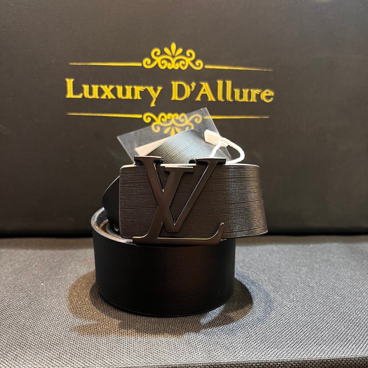 Vl Black Strap Black Buckle Men’s Belt 64654