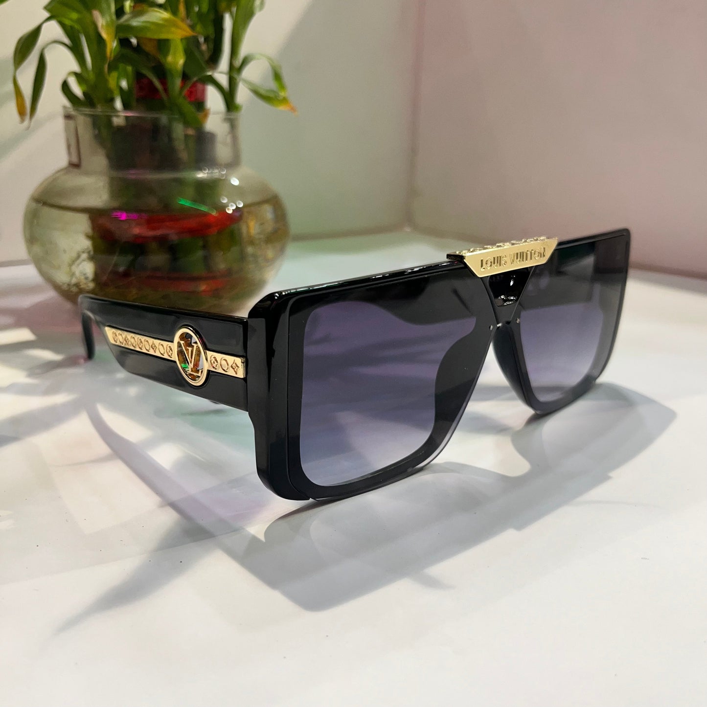 Uol Black Frame Black Shade Heavy Quality Sunglass 211045422137