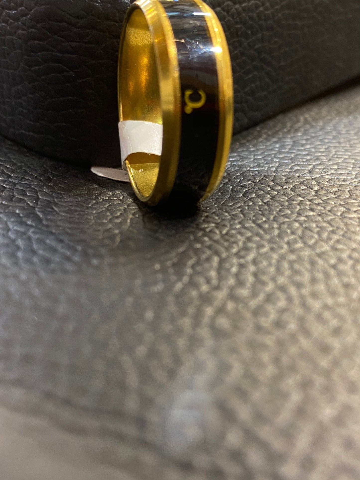 Gold Black Men’s Ring 85976