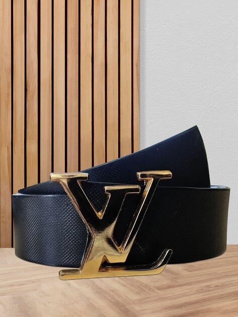 UOL Golden Buckle Black Men Belt 201107