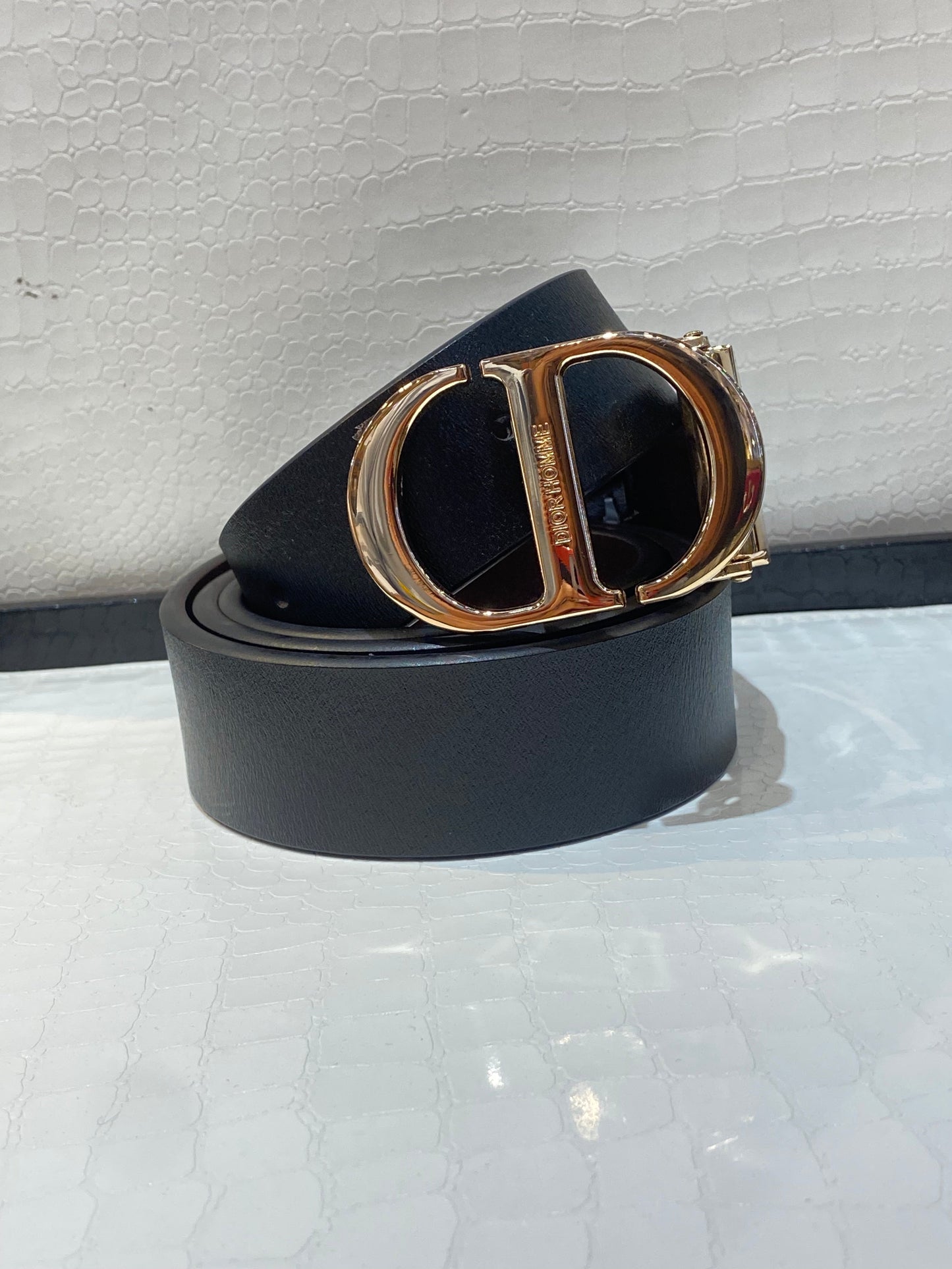 OID DIO Rose Gold Buckle With Black Brown Double Side Strap Men’s Imported Belt 987243