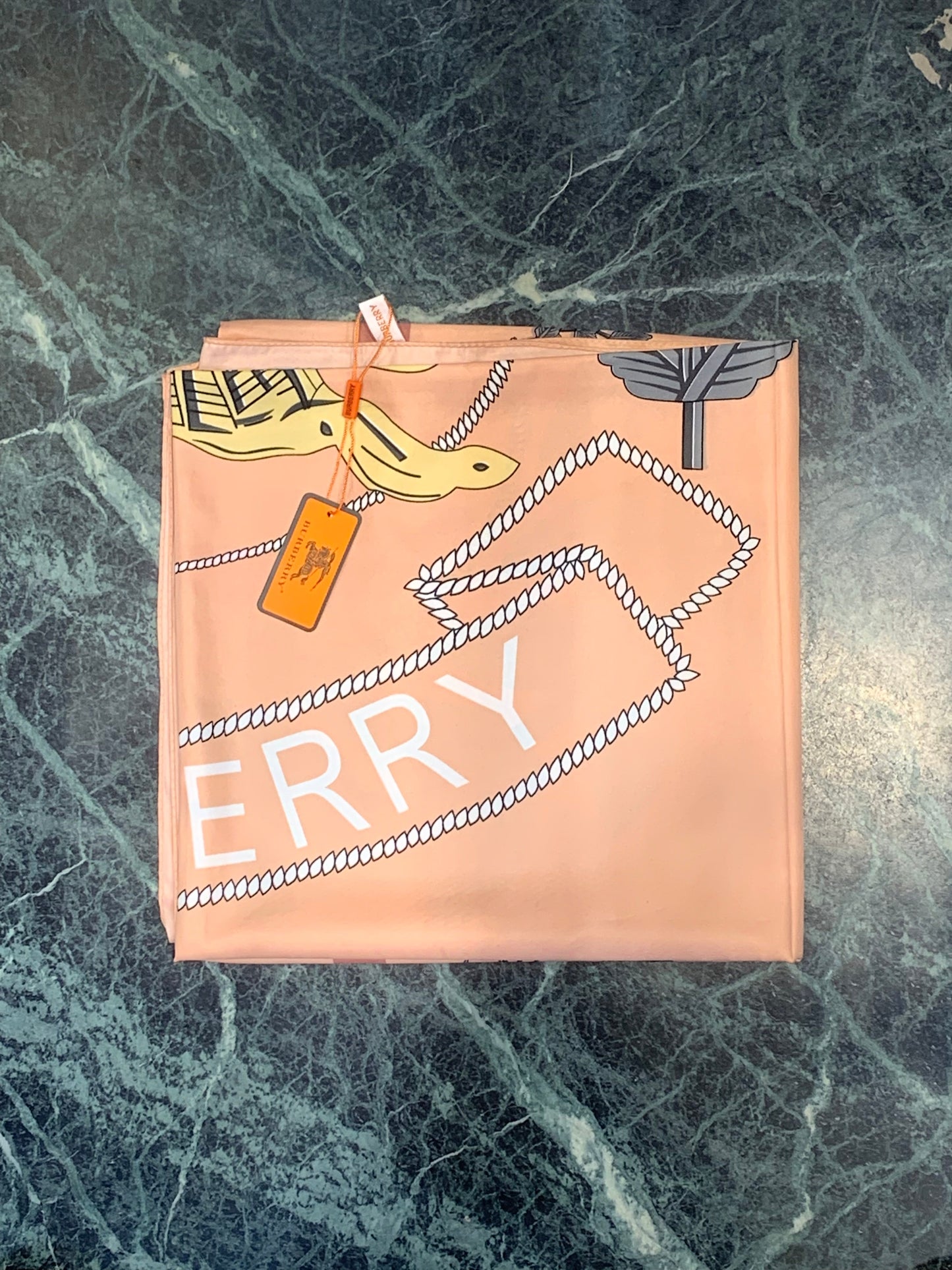 Rub Bur peach Colour Square Shape Unisex Scarf 987182