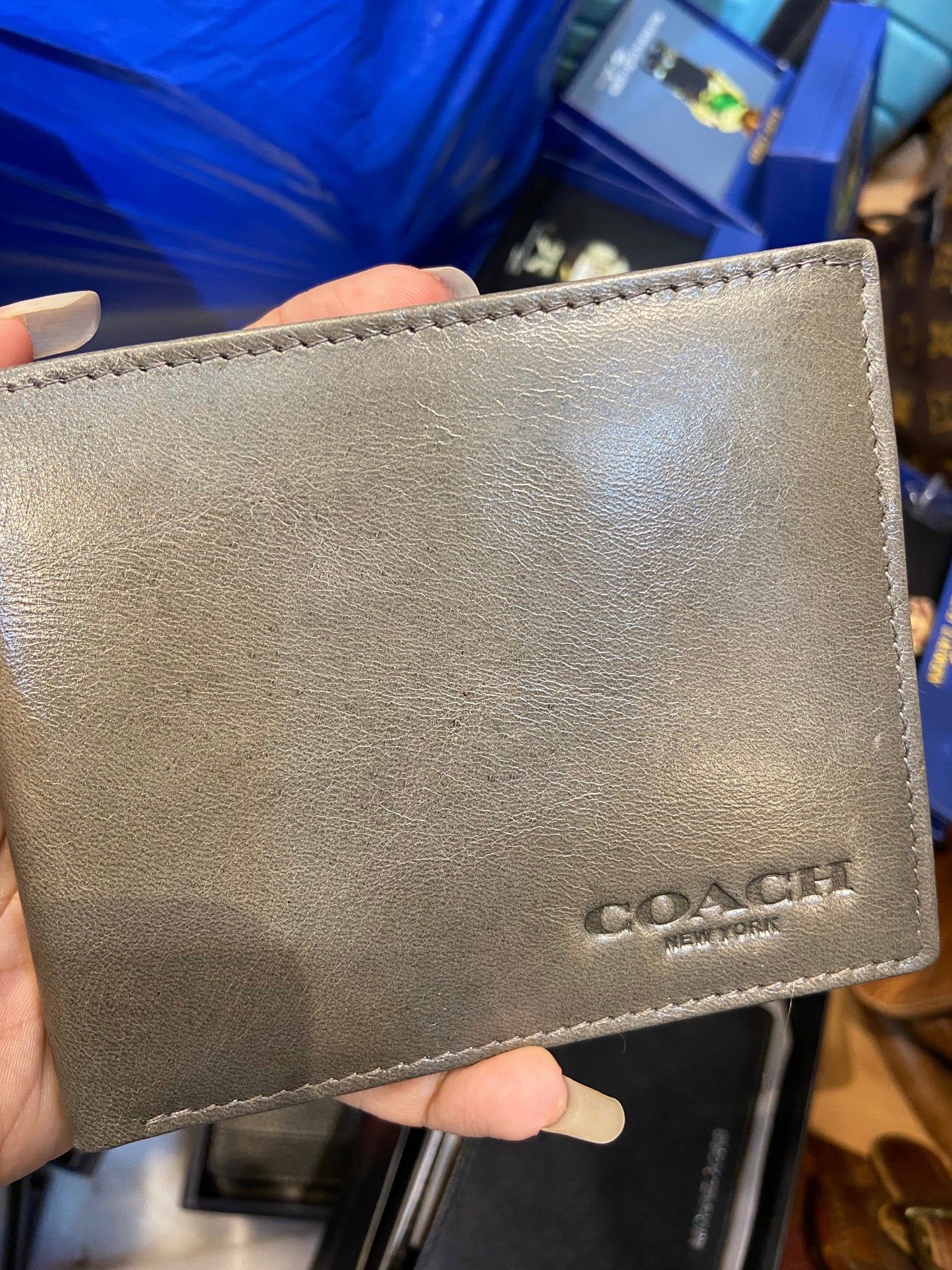 Aoc Grey Colour Leather Men Wallet 800557